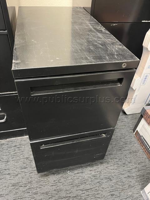 2 Drawer File Cabinet - Black