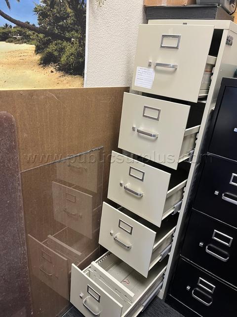 5 Drawer File Cabinet - Beige